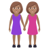 👭🏽 women holding hands: medium skin tone display on JoyPixels